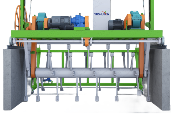 Groove type composter